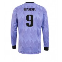 Real Madrid Karim Benzema #9 Fotballklær Bortedrakt 2022-23 Langermet